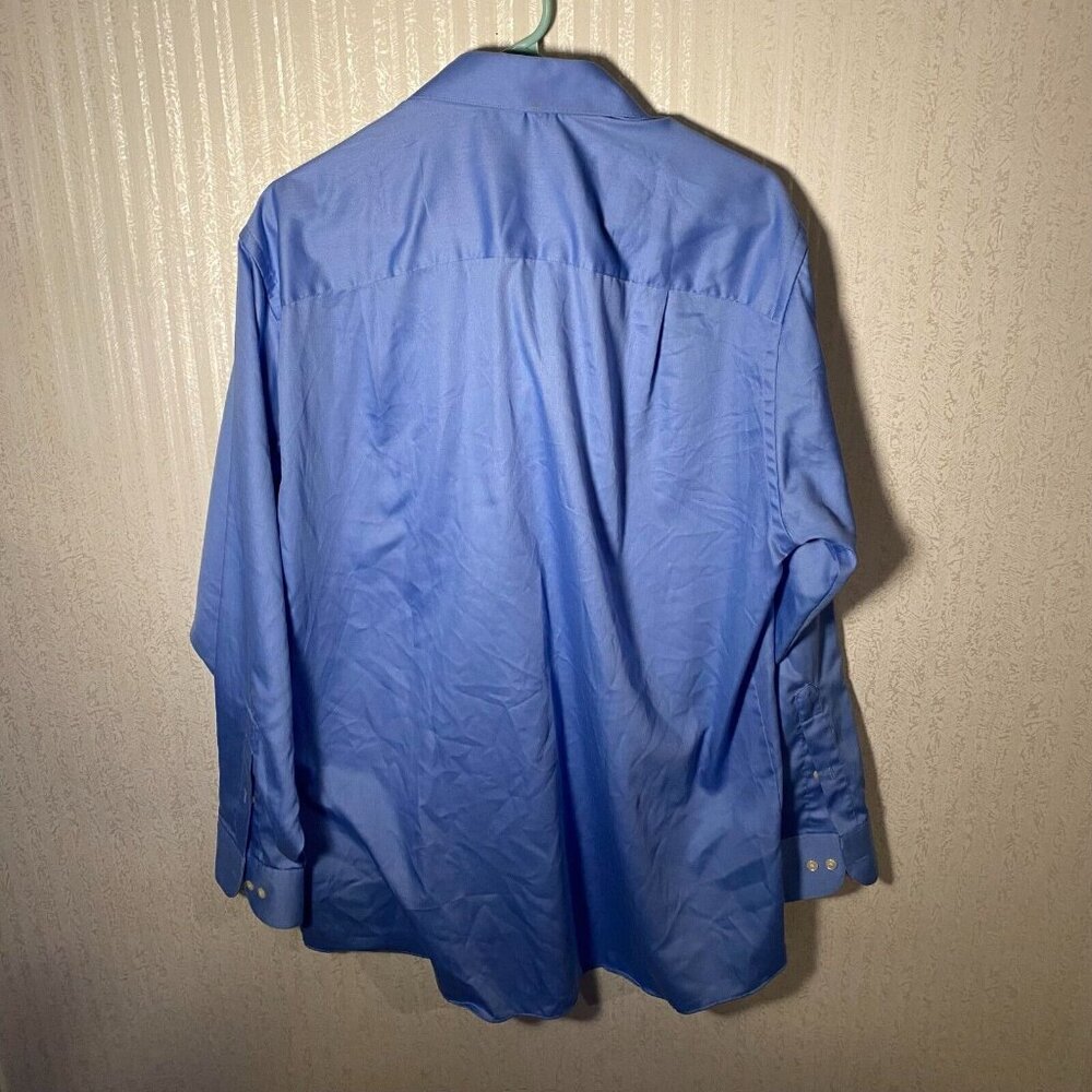 Geoffrey Beene Regular Fit Mens Blue Button Down Long Sleeve Shirt Size‎ Large - Picture 2 of 10